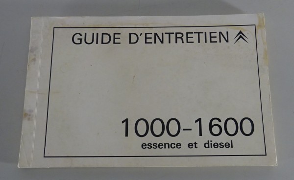 Scheckheft / Guide d´Entretien blanko Citroen HZ / Hy 1000 + 1600 französisch