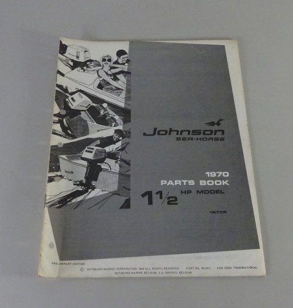 Teilekatalog OMC Johnson Outboards / Außenborder 1.5 PS Models Stand 1970