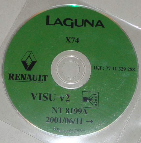 Werkstatthandbuch Elektrik / Schaltpläne auf DVD Renault Laguna X74 - 06/2001