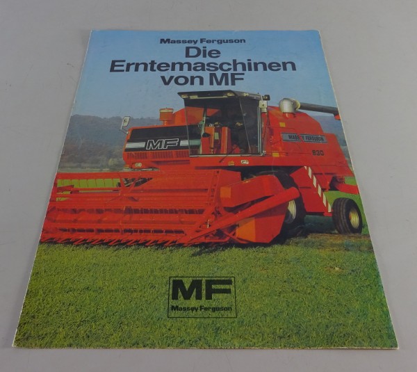 Faltprospekt Massey Ferguson MF Erntemaschinen - Programm Stand 01/1984