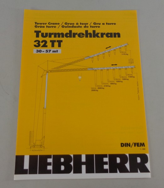Datenblatt / Technische Beschreibung Liebherr Turmdrehkran 32 TT von 03/2001