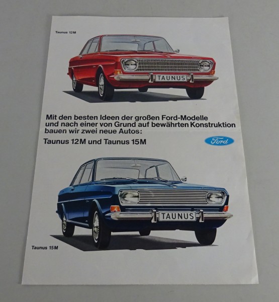 Prospekt / Broschüre Ford Taunus P6 12M / 15M Stand 1967
