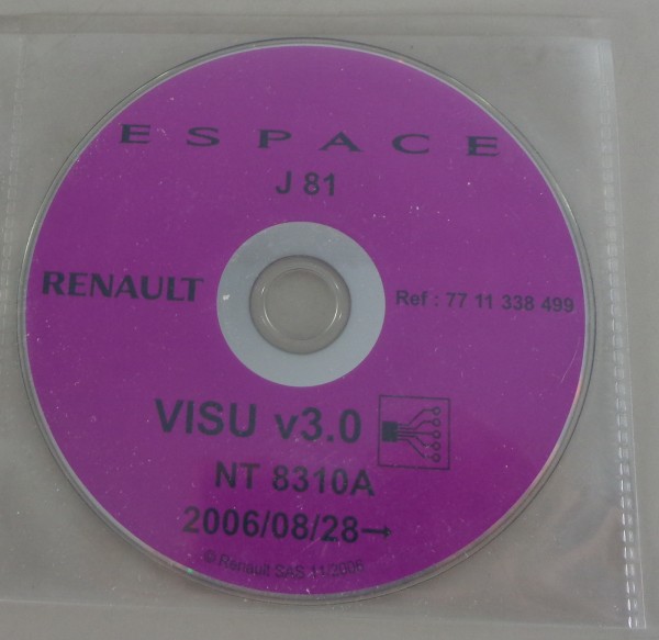 Elektrische Schaltpläne auf CD Renault Espace J81 Modelljahr ab 08/2006