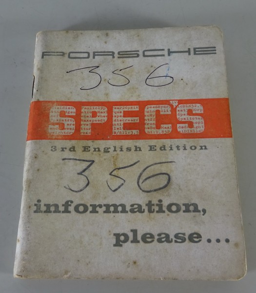Technical Data / Specifications Porsche 356 A / B / C 1950 - 1965 from 07/1977