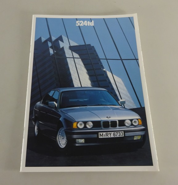 Folleto BMW Serie 5 E34 524dt edición 01/1989