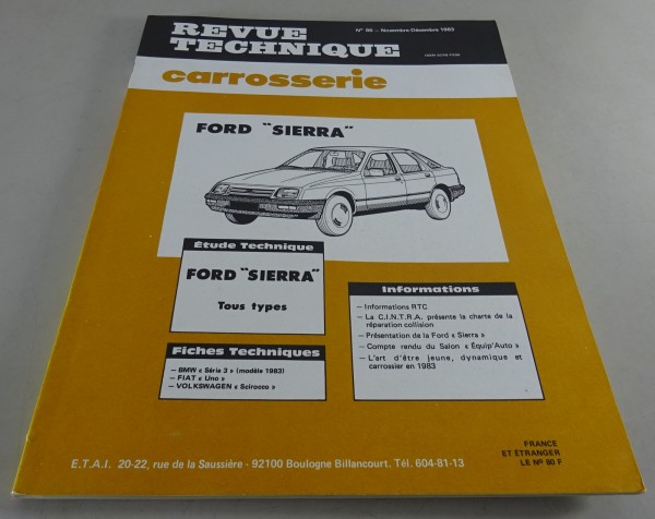 Reparaturanleitung Revue Technique Modell: Ford Sierra Stand 12/1983