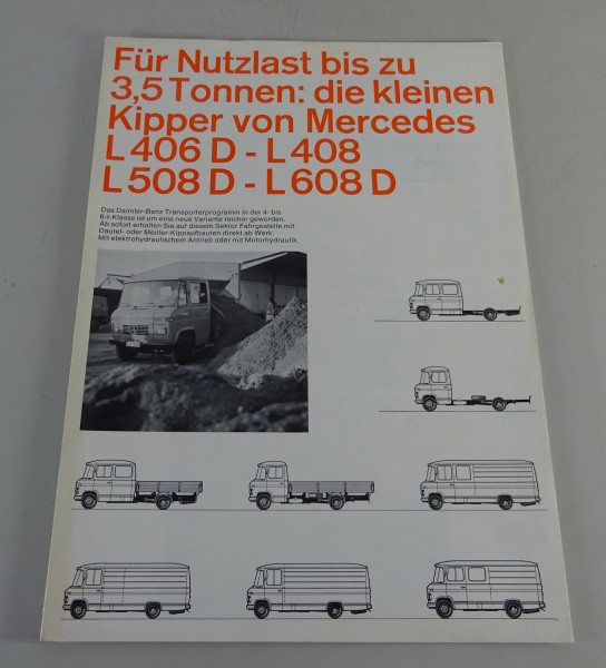 Prospekt Mercedes-Benz T2 Düdo Düsseldorfer Transporter Kipper Stand 03/1973