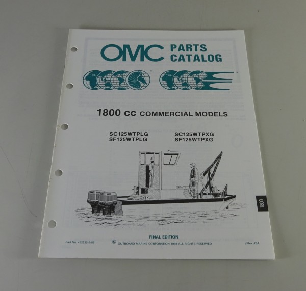Teilekatalog Johnson Evinrude Außenborder/Outboards 1800 CC Comm Models 5/1988