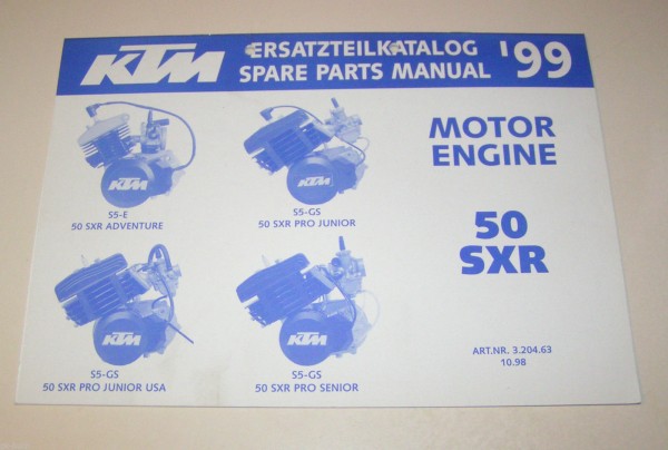 Teilekatalog Motor KTM 50 SXR - Modelljahr 1999