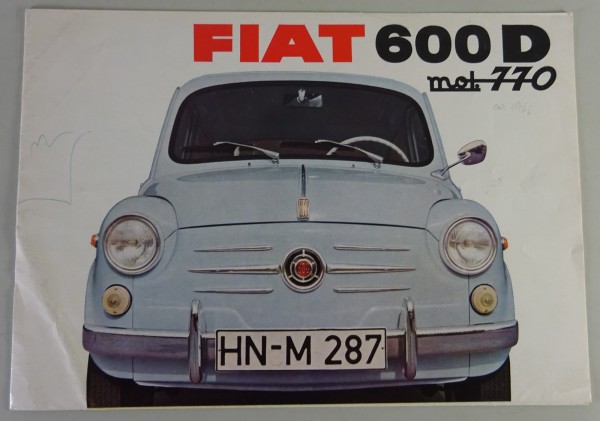 Prospekt / Prospektblatt / Poster | Fiat 600 / 770 | Stand 1966