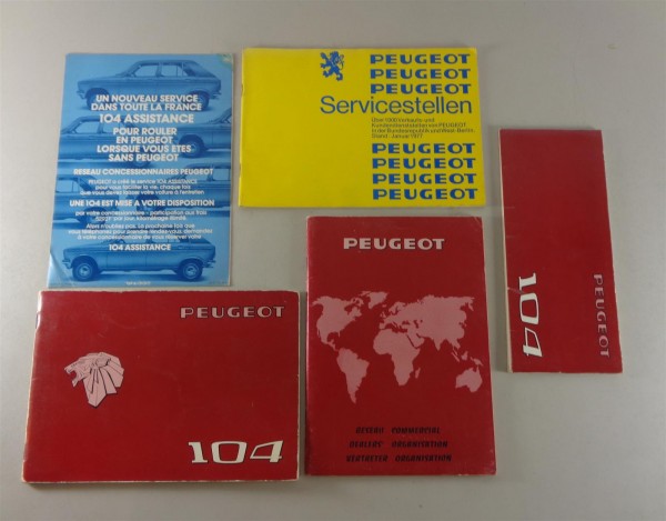 Owner's Manual + Wallet Peugeot 104 von 1976