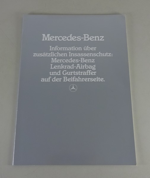 Prospekt / Broschüre Mercedes-Benz W126 - Insassenschutz Stand 05/1984