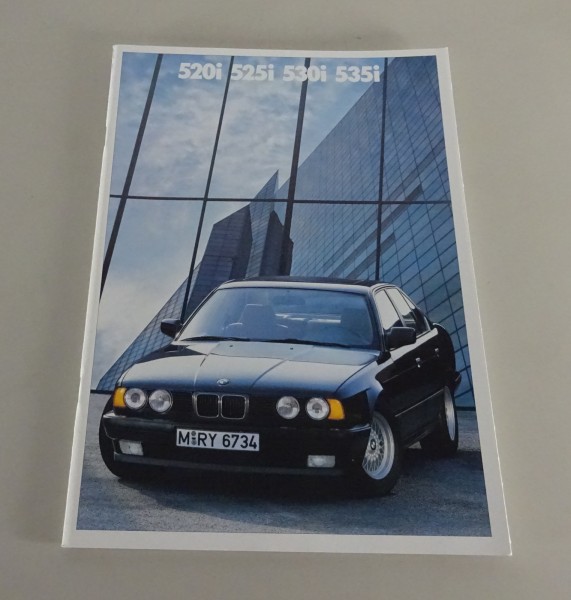 Folleto BMW Serie 5 E34 520i / 525i / 530i / 535i edición 01/1989