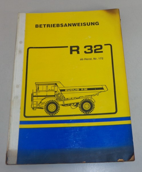 Betriebsanleitung Volvo BM / Euclid R32