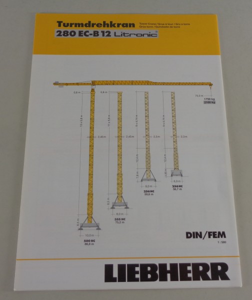 Datenblatt Liebherr Turmdrehkran 280 EC-B 12 Litronic von 03/2004