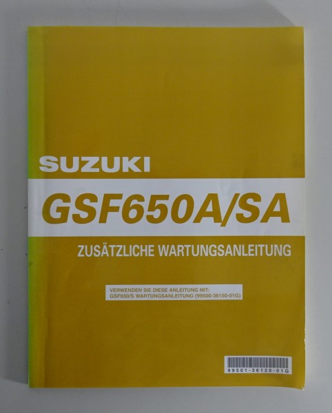 Werkstatthandbuch Nachtrag Suzuki GSF650A/SA Bandit K5 Stand 04/2005