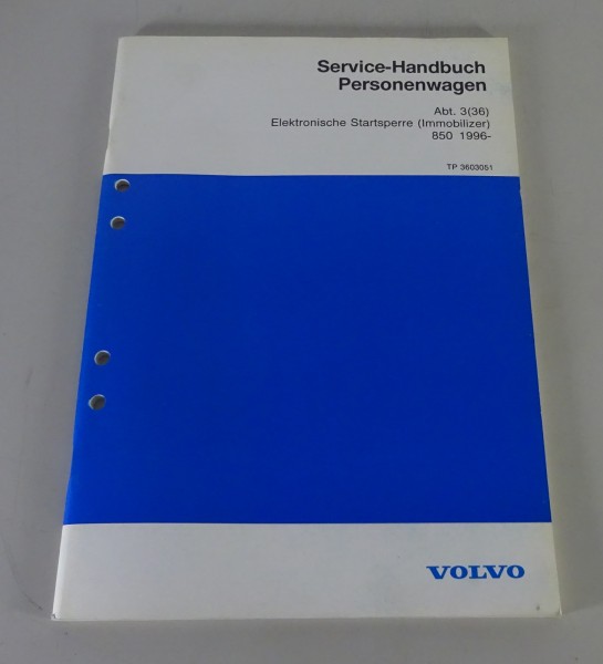 Werkstatthandbuch Volvo 850 Elektronische Startsperre (Immobilzer) von 1996