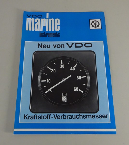 Prospektblatt / Broschüre VDO Kraftstoff-Verbrauchsmesser Stand ca. 1982