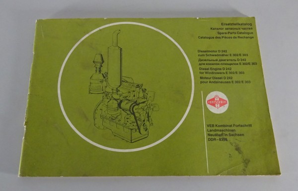 Teilekatalog / Ersatzteilliste Fortschritt Dieselmotor D 242