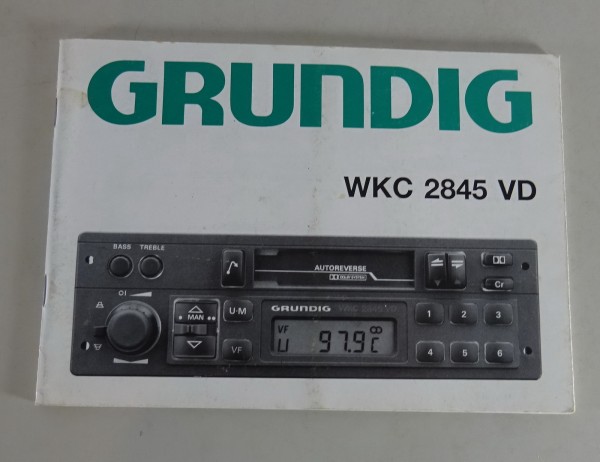 Betriebsanleitung / Handbuch Grundig Radio WKC 2845 VD