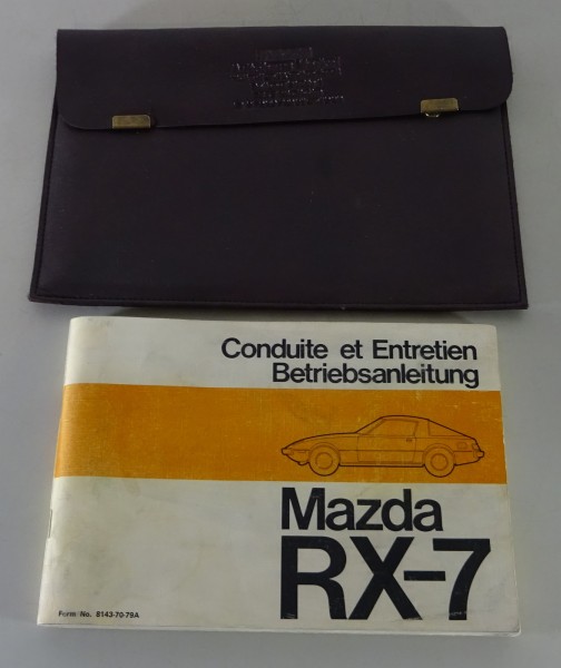 Bordmappe mit Betriebsanleitung / Handbuch Mazda RX-7 / RX 7 Stand 01/1979