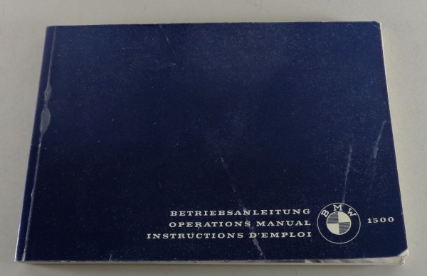 Betriebsanleitung / Handbuch BMW 1500 (80 PS) Neue Klasse von 01/1963