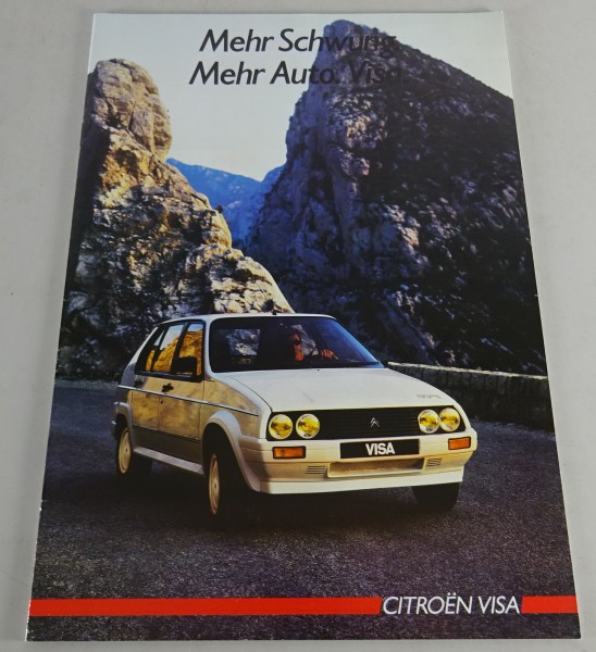 Prospekt / Broschüre Citroën Visa | Mehr Schwung Mehr Auto: Visa Stand 07/1985