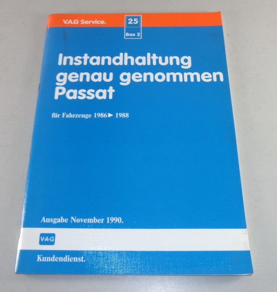Werkstatthandbuch VW Passat 32B Instandhaltung ab 1986 - 1988 Stand 11/1990
