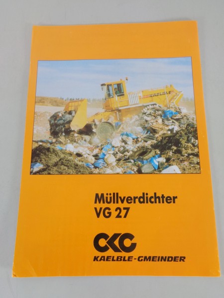 Prospekt / Broschüre Kaelble - Gmeinder Müllverdichter VG 27