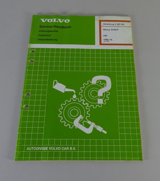 Werkstatthandbuch / Service Handbuch Volvo 440 Motor B18KP ab Baujahr 1988