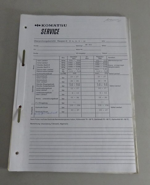 Schulungsunterlage / Service Information Komatsu D85A, E ,P- 18