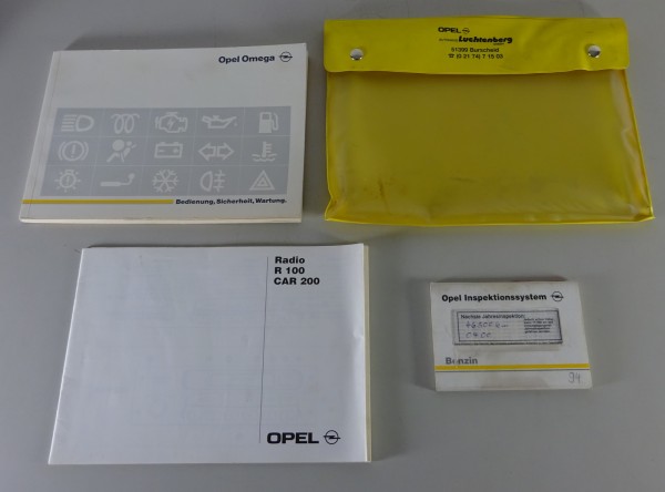 Bordmappe + Betriebsanleitung Opel Omega A inkl. 3,0 MV6 Stand 10/1994