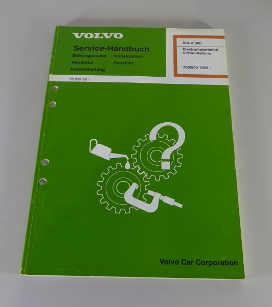 Werkstatthandbuch Volvo 700 / 900 Elektromotorische Sitzverstellung - ab 1983