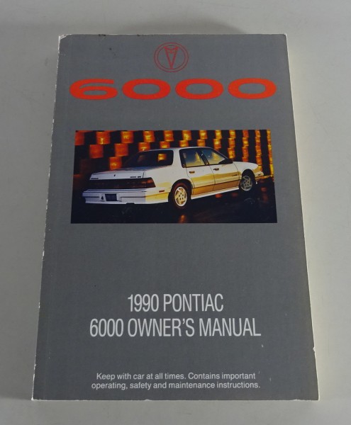 Owner´s Manual / Handbook Pontiac 6000 Stand 1990