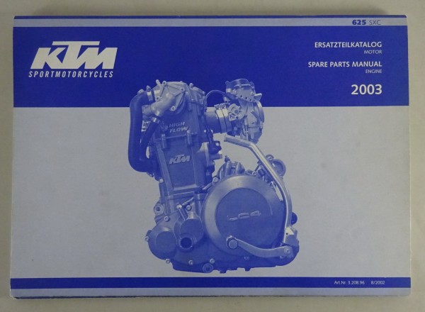Teilekatalog Motor KTM 625 SXC Modelljahr 2003