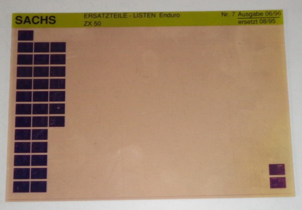 Microfich Ersatzteilkatalog Sachs Enduro ZX 50 Stand 06/96