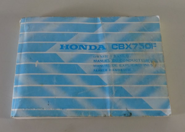 Betriebsanleitung / Handbuch Honda CBX 750 F Ausgabe 1983
