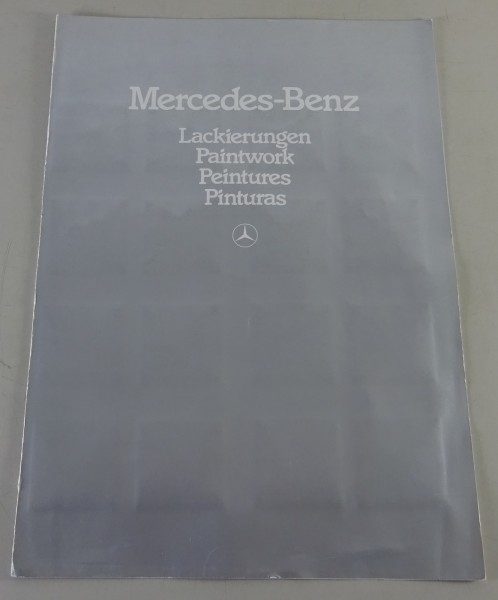 Prospekt Mercedes Benz Lackierungen für R107 / W123 / W126 Stand 12/1981