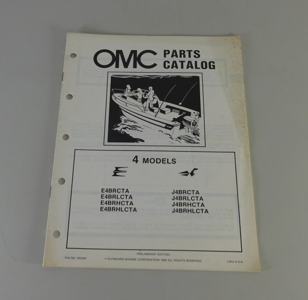 Teilekatalog OMC Johnson / Evinrude 4 PS Models Stand 1982