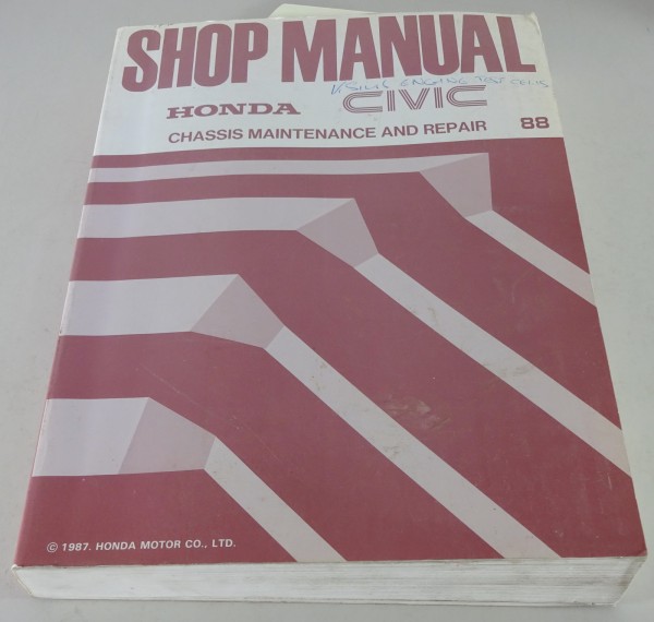 Workshop Manual / Repair Manual Honda Civic 1200 - 1600 Sedan / Hatchback EC/ED