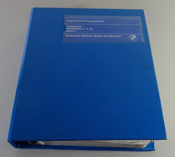 Werkstatthandbuch Elektrik / Schaltpläne BMW 3er E30 + Cabrio Mdj. 1988-1991