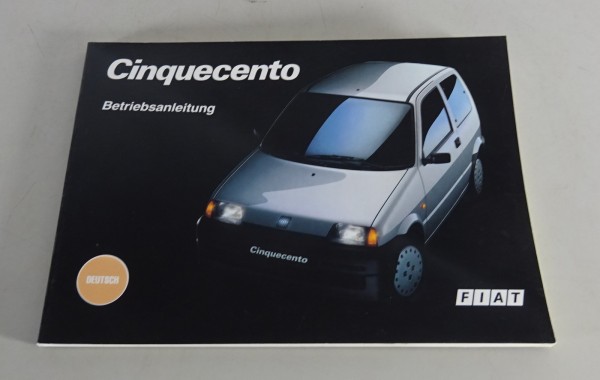 Betriebsanleitung / Handbuch Fiat Cinquecento Stand 02/1993