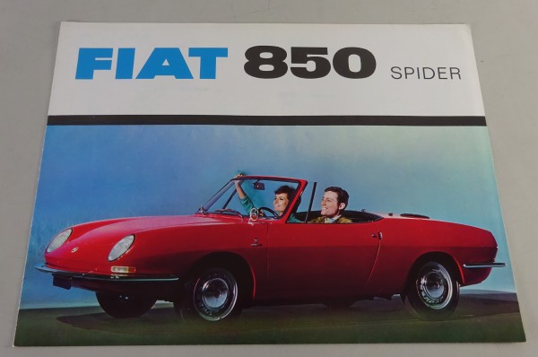 Prospekt / Broschüre Fiat 850 Spider Stand 1965 - Deutsch