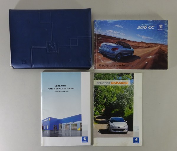 Bordmappe + Betriebsanleitung / Handbuch Peugeot 206 CC Cabrio von 09/2004
