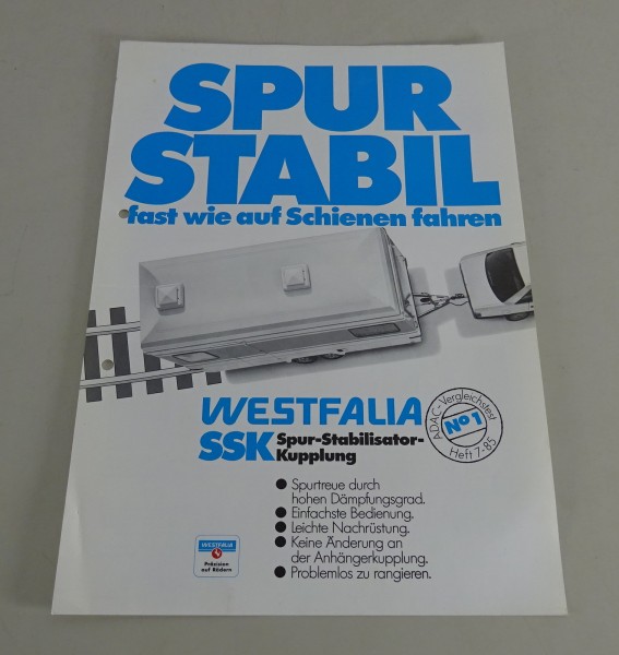 Prospekt / Broschüre Westfalia SSK Spur-Stabilisator-Kupplung Stand 04/1986
