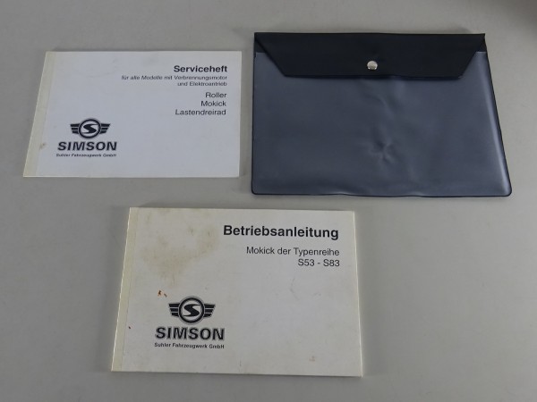 Bordmappe + Betriebsanleitung Simson S 53 alfa + beta / S 83 Mokick Stand 1996