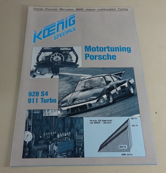 Prospekt / Broschüre Koenig Specials Porsche 911 Turbo / 928 S4