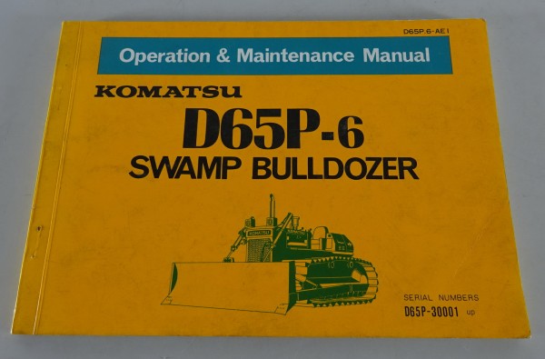 Owner´s Manual Komatsu Swamp Bulldozer D 65 P-6 Stand 07/1975