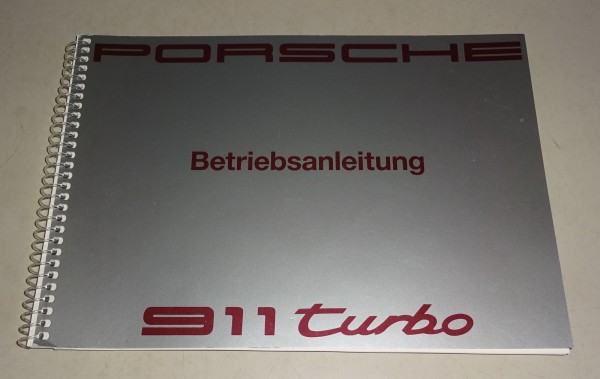 Betriebsanleitung / Handbuch Porsche 911 Turbo Typ 964 3,3l 320 PS Stand 09/1990