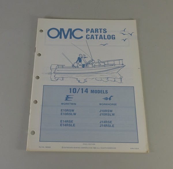 Teilekatalog OMC Johnson / Evinrude 10 / 14 PS Models Stand 1982